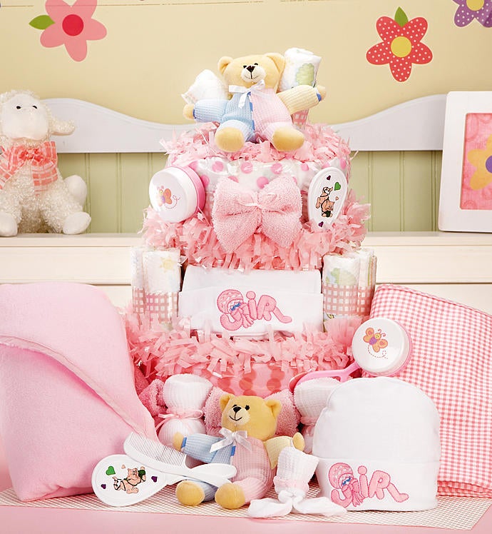 New Baby Girl Gift Basket Grand Essentials