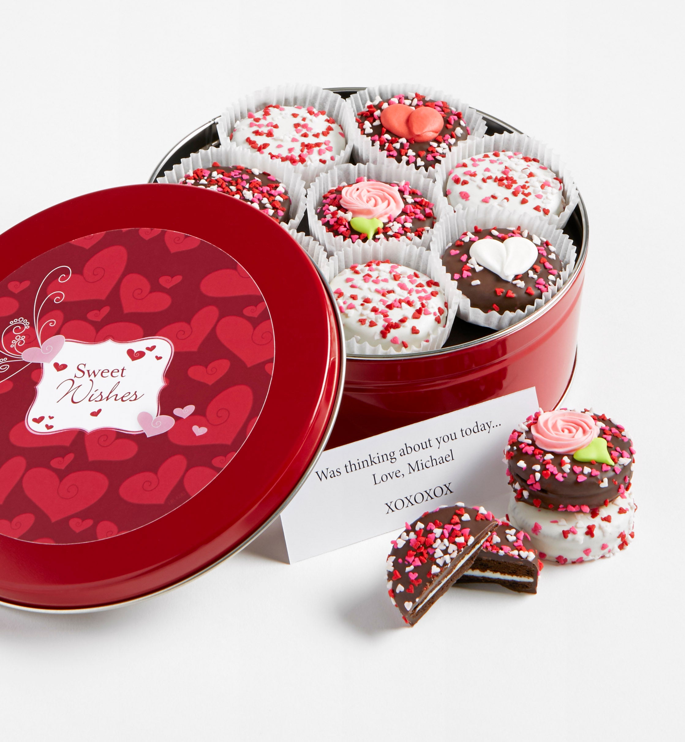 Hugs and Kisses Belgian Chocolate Covered Oreo® Tin