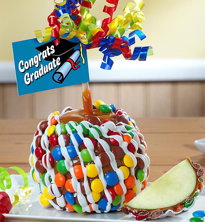 Congrats Graduate Caramel Apple with Candies