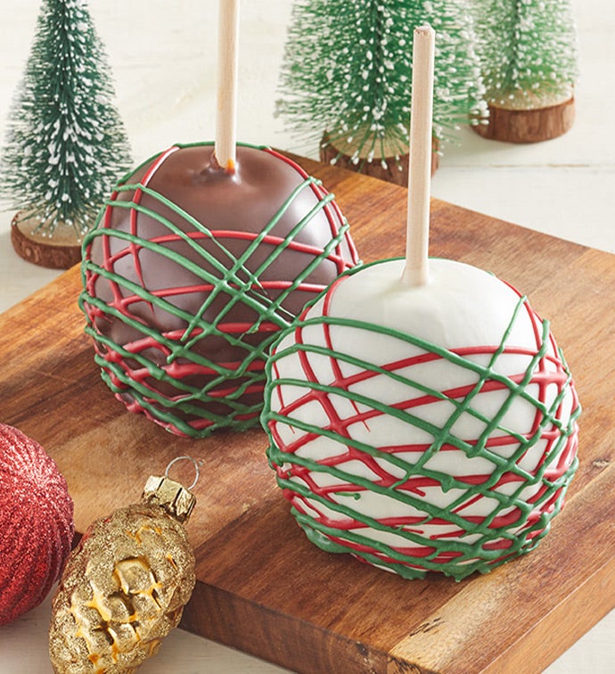 Deck the Halls Holiday Caramel Apples 