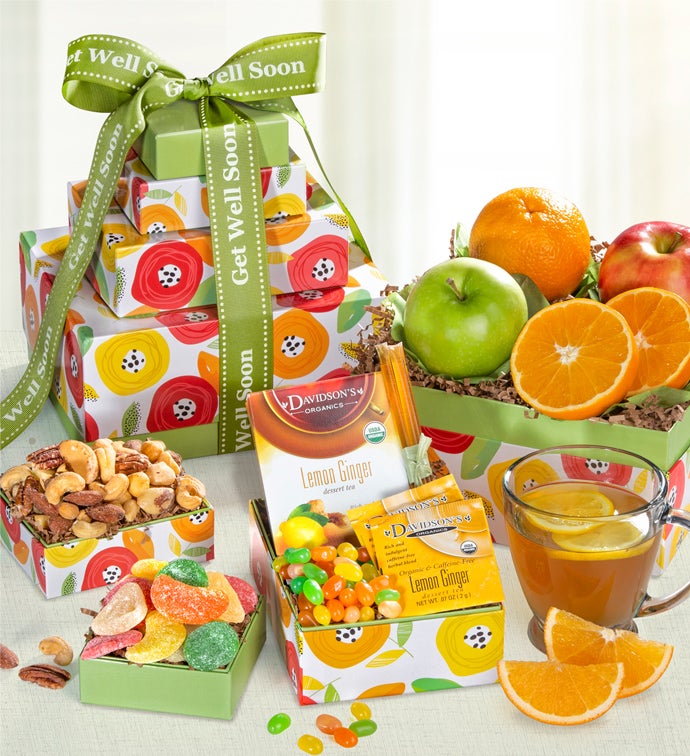 Get Well Wishes Fruit & Sweets Tower