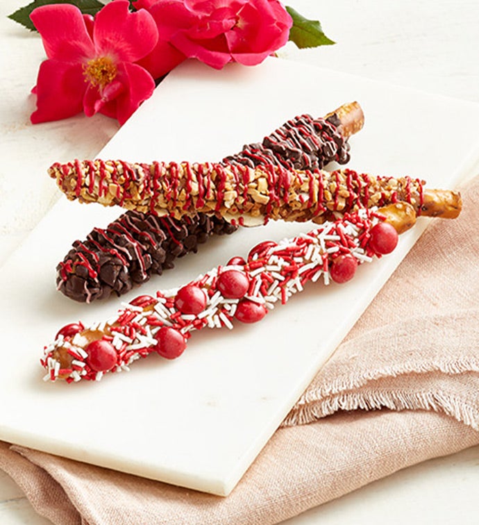 Valentine's Day Gourmet Pretzel Rods