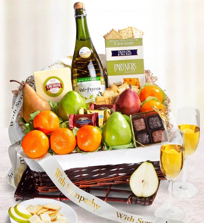 With Sympathy &amp; Love Gourmet Fruit Gift Basket