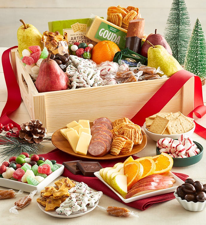 Holiday Tree Fruit & Sweets Crate