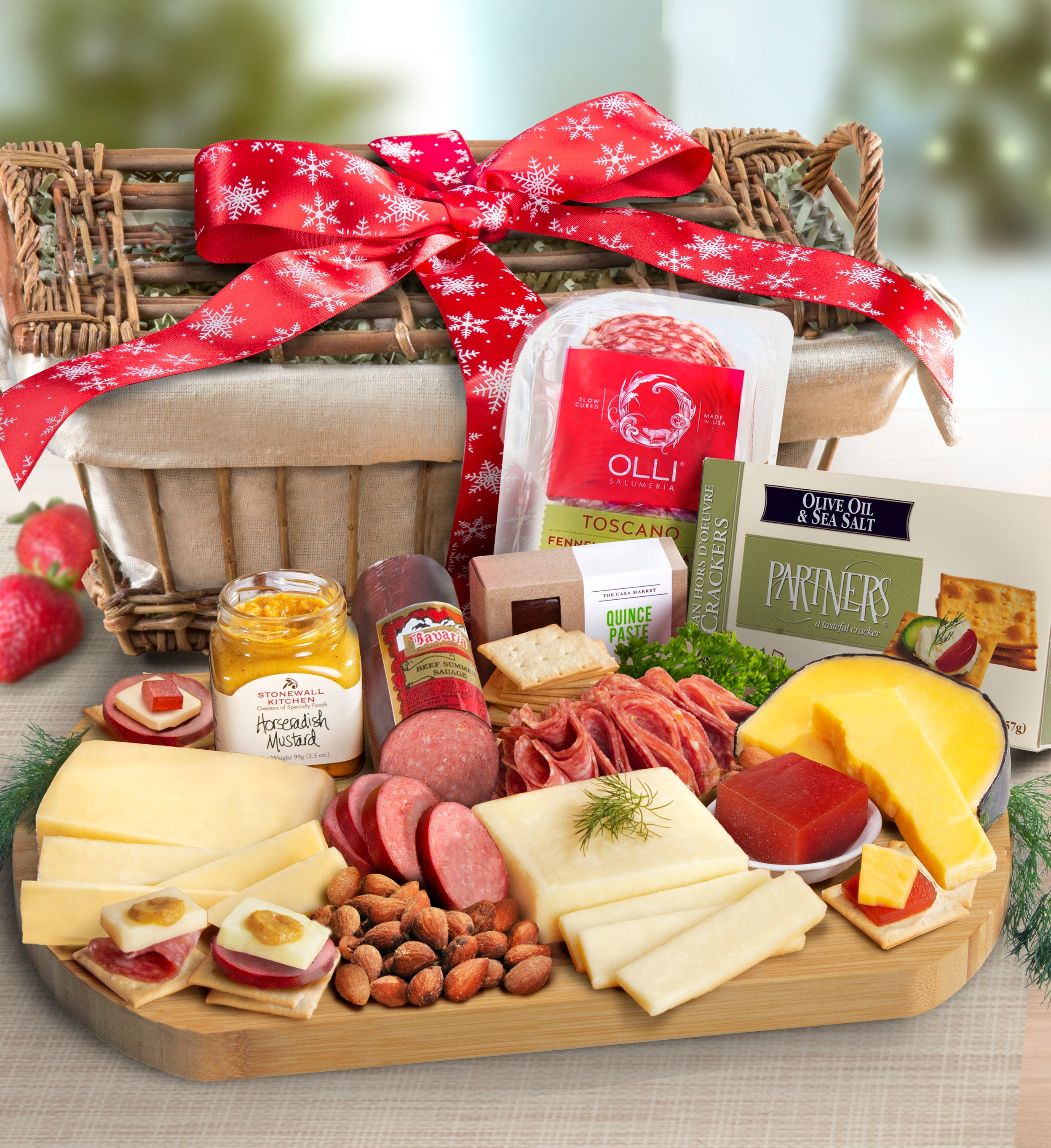 Holiday Meat Cheese Gift Basket holiday-meat-cheese-gift-basket